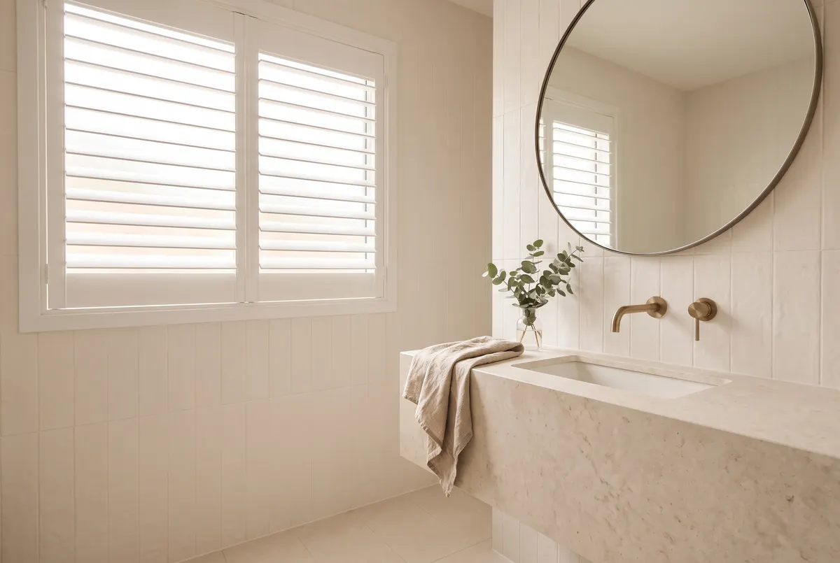 Bathroom Shutters in Adelaide, illustrative